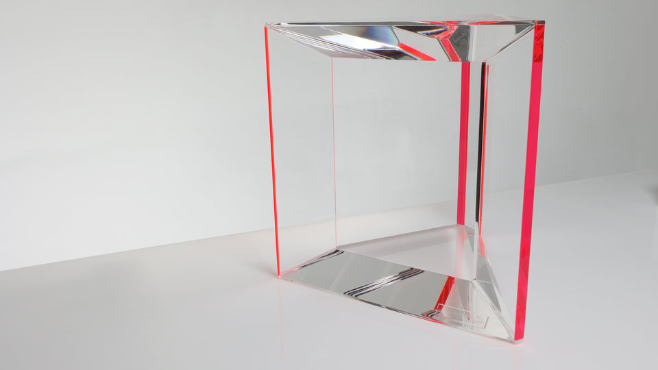 Trillion Side Table in Red