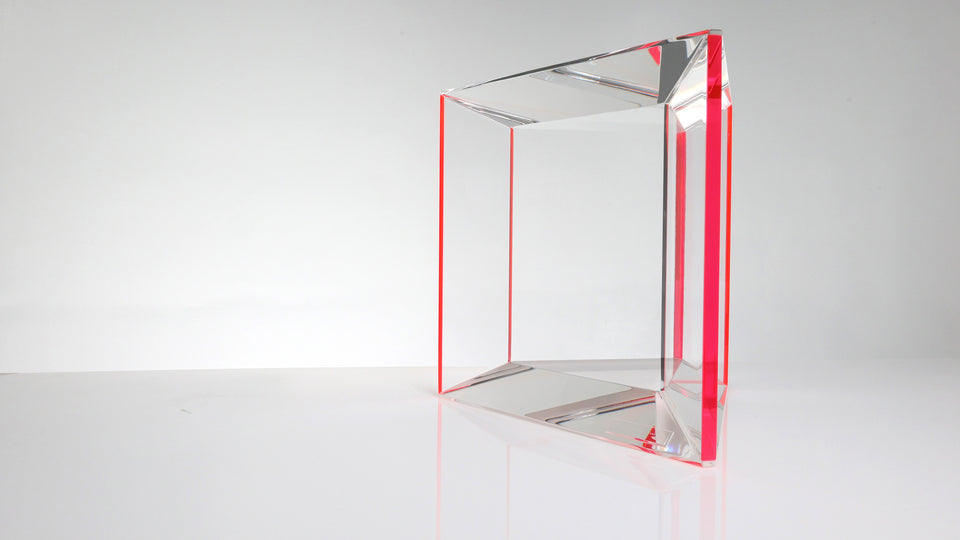 Trillion Side Table in Red