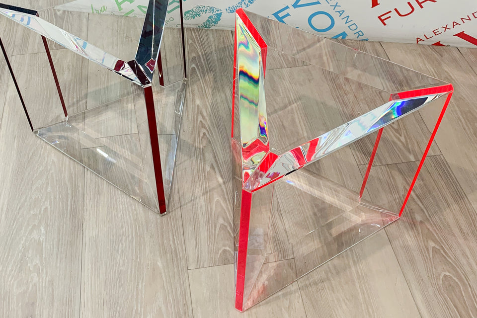 Trillion Side Table in Red