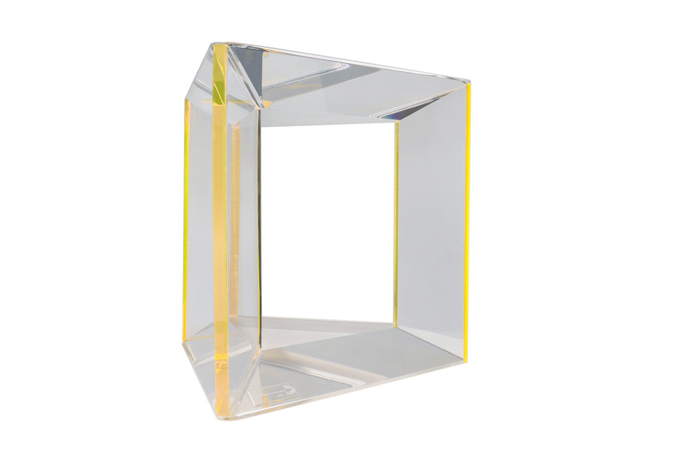 Trillion Side Table in Yellow