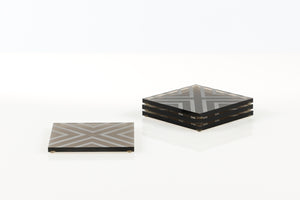 Chevron Coaster Set in Bronze