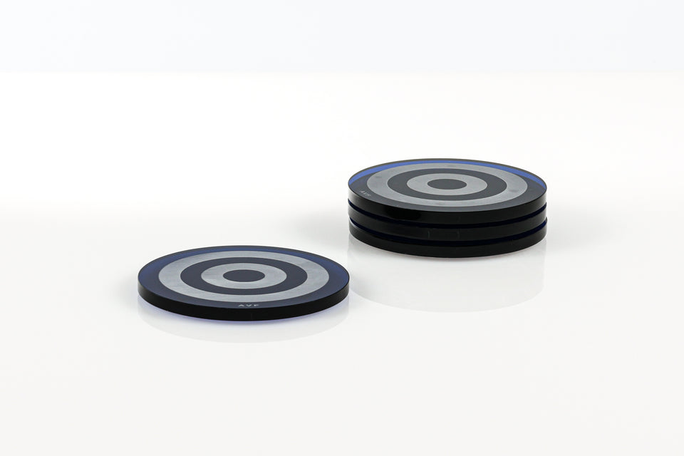 Bullseye Coaster Set in Sapphire