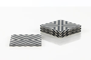 Coaster Set in X Print