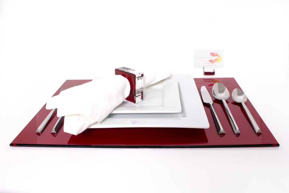Rectangle Placemat Set of 4 in Ruby