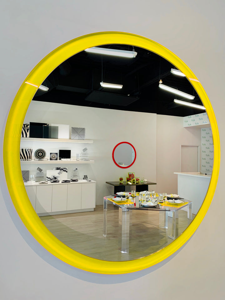 Round Mirror in Yellow