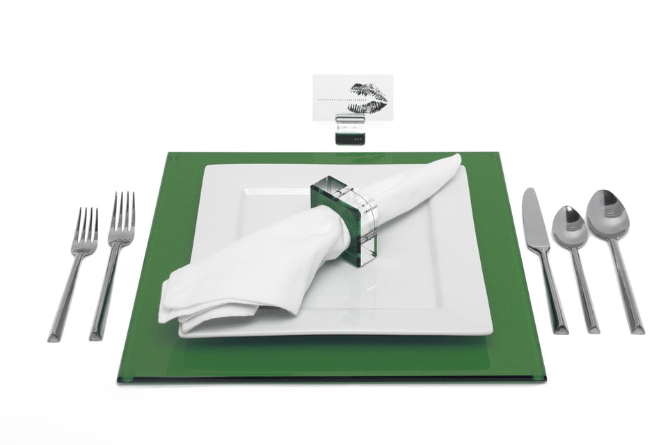 Square Placemat in Emerald Single