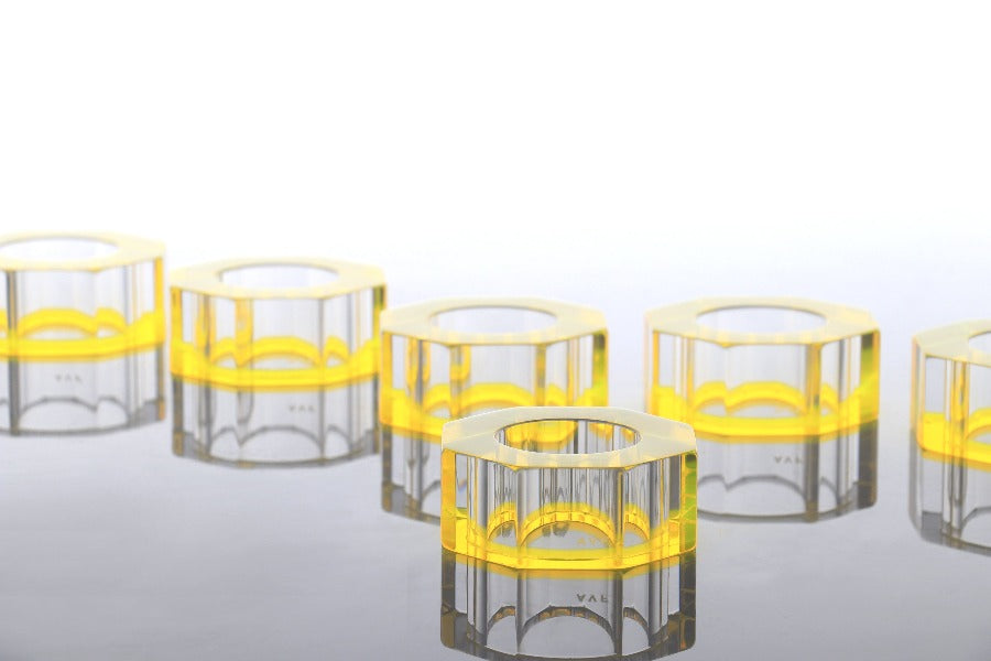 Bolt Dining Ring Set in Yellow