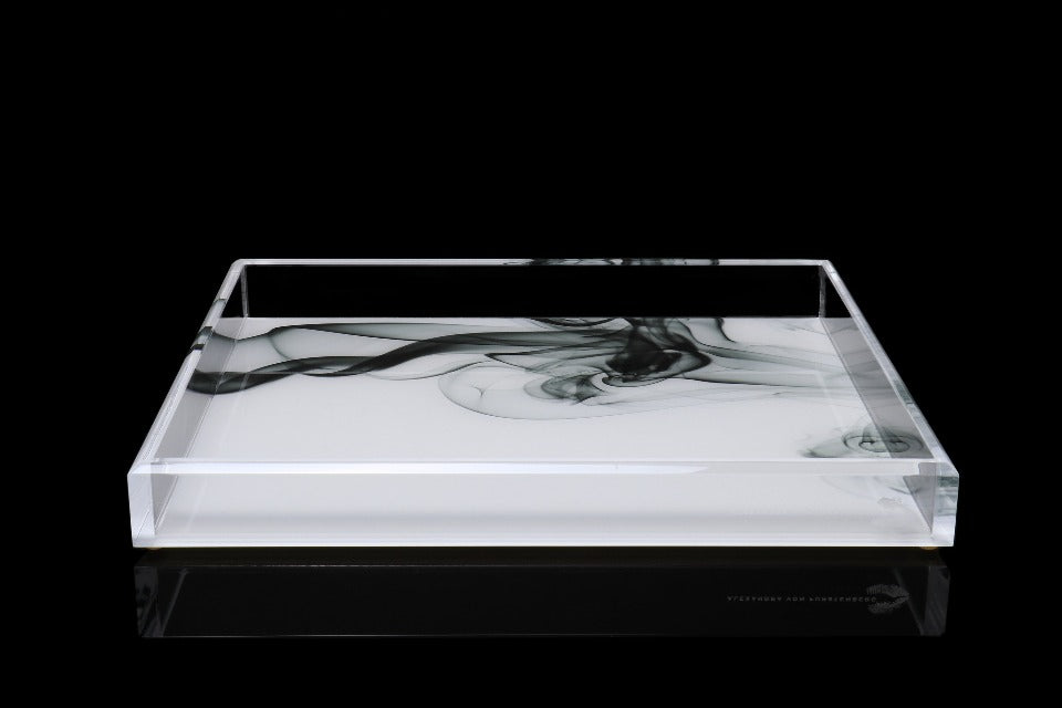 Luxe Lucite Tray – Black Ink