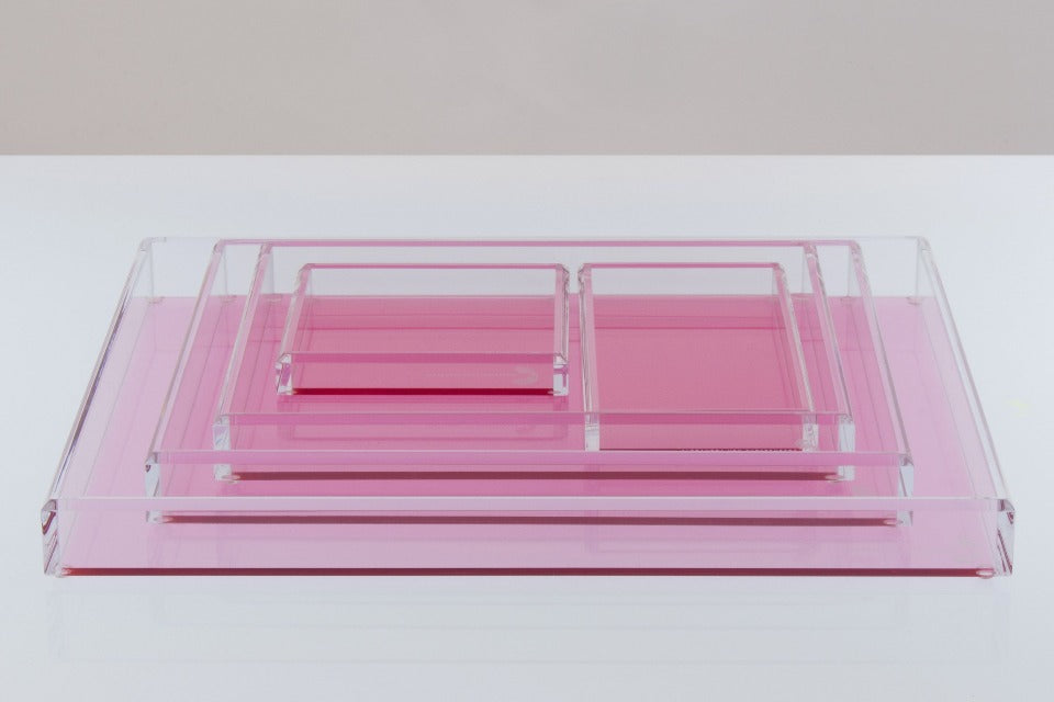 Luxury Acrylic Trays in Rose by AVFHome