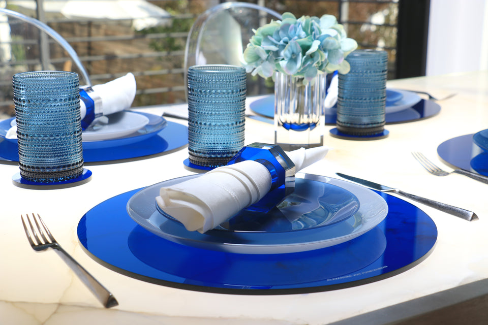 Infinity Placemat Set of 4 in Sapphire