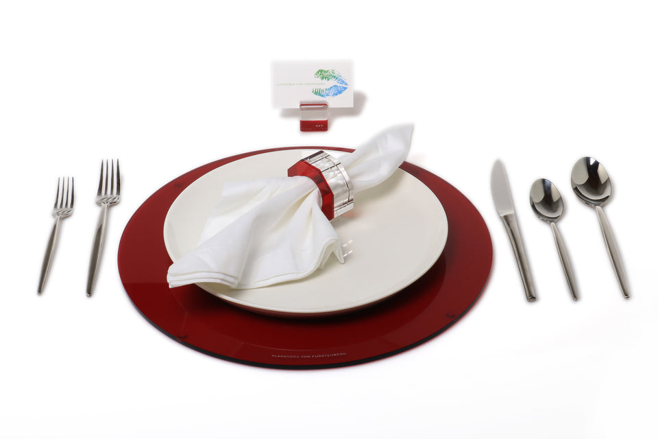 Infinity Placemat Set of 4 in Ruby