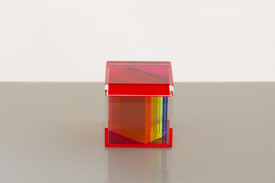 Cubic Treasure Box in Red