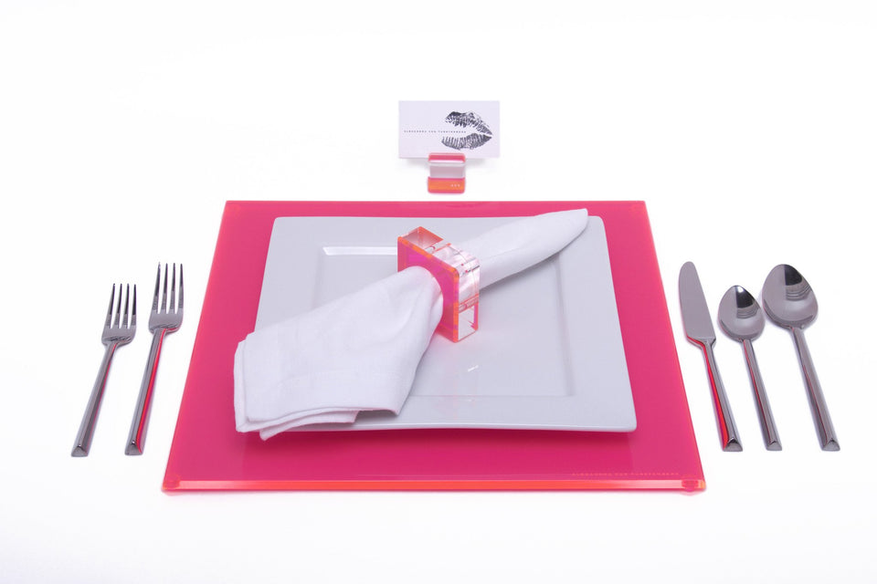 Square Placemat in Pink Single